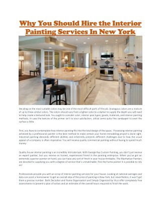 Interior painting new york