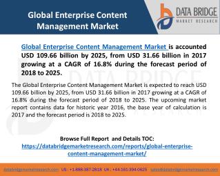 Global Enterprise Content Management Market: Evolving Technology, Trends and Industry Analysis 2025