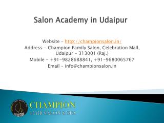 Salon academy in udaipur