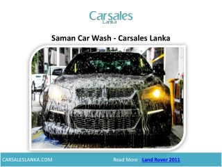 Saman Car Wash - Carsales Lanka