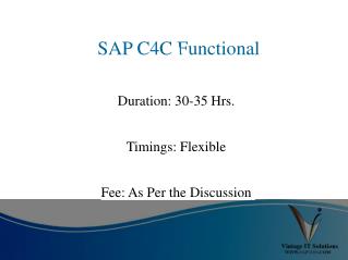 SAPVITS | SAP C4C Functional Module Online Training