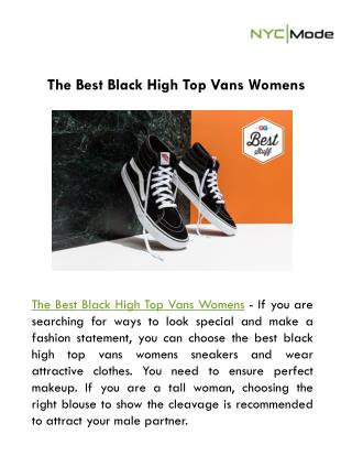 The Best Black High Top Vans Womens