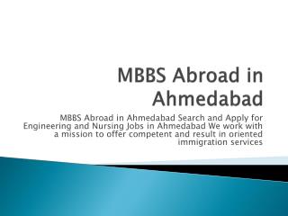 MBBS Abroad in Ahmedabad
