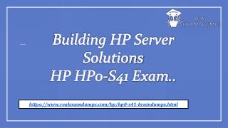 HP0-S41 Training Exam Question - Realexamdumps.com