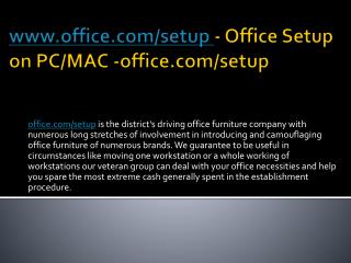 www.office.com/setup - Office Setup on PC/MAC