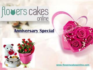 Anniversary Flowers And Cakes in India