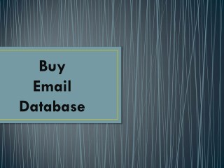 Email Marketing Database