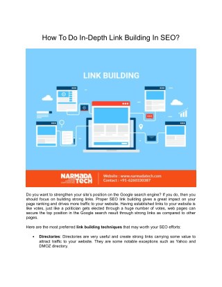 How To Do In-Depth Link Building In SEO