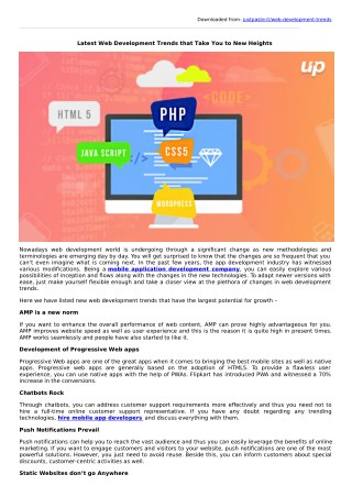 Influence Web Development Domain by Adopting Top Trends