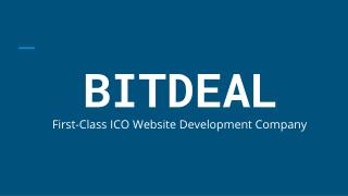 First-Class ICO Website Development Company