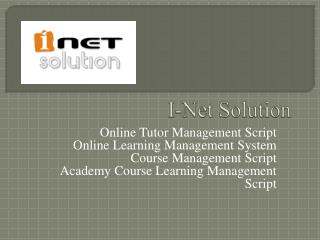 Online Tutor Management Script - Online Learning Management System