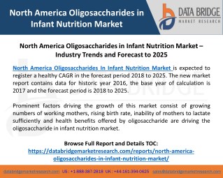 North America Oligosaccharides in Infant Nutrition Market – Industry Trends and Forecast to 2025