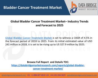 Global Bladder Cancer Treatment Market– Industry Trends and Forecast to 2025