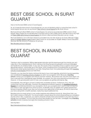 Top 10 Boarding School In Surat Gujarat And Anand Gujarat