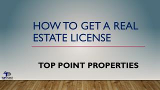 How to Get a Real Estate License