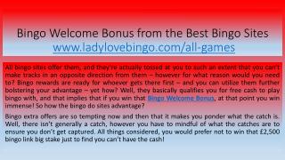 Bingo Welcome Bonus from the Best Bingo Sites