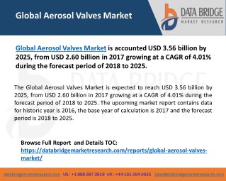 Global Aerosol Valves Market – Industry Trends and Forecast to 2025