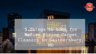 5 Things to Look for Before Hiring Carpet Cleaners in Gaithersburg, MD