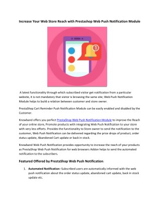Increase Your Web Store Reach with Prestashop Web Push Notification Module
