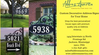 Yard Address Signs | Addrerss America