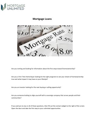 Mortgage loans