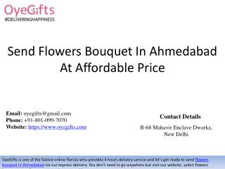 Send Flowers Bouquet In Ahmedabad At Affordable Price