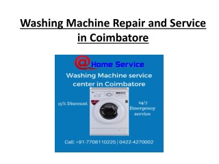 Washing Machine service center in Coimbatore