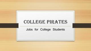 Jobs for College Students