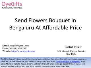 Send Flowers Bouquet In Bengaluru At Affordable Price