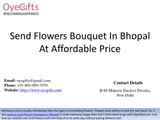 Send Flowers Bouquet In Bhopal At Affordable Price