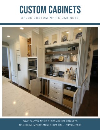 Dove Canyon Aplus custom white cabinets