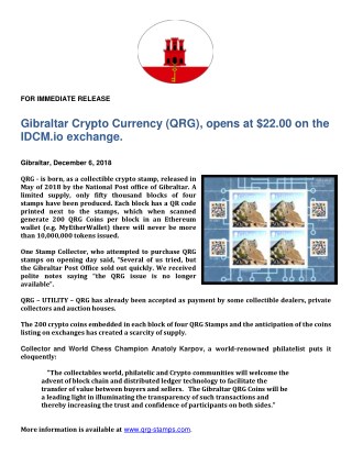 Gibraltar Cryto Currency