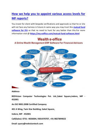 How we help you to appoint various access levels for MF reports?