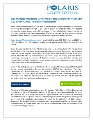 Blood Glucose Monitoring Device Market