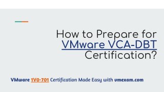 How to Prepare for VMware Certified Associate - Digital Business Transformation (1V0-701) Certification exam?