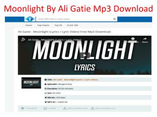 Moonlight By Ali Gatie Mp3 Download