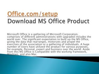 OFFICE.COM/SETUP MS OFFICE ANTIVIRUS ACTIVATION ONLINE