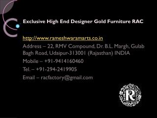Exclusive High End Designer Gold Furniture RAC