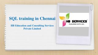 SQL Training in Chennai