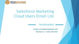 Salesforce Marketing Cloud Users Email List | B2B Customers
