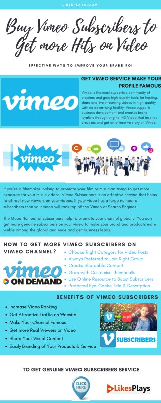 Buy Vimeo Subscribers to Get more Hits on Video