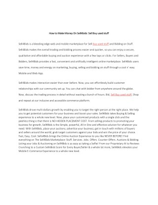 Buy used stuff