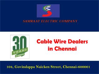 Cable Wire Dealers in Chennai