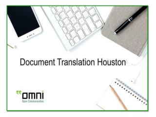 Document Translation Houston by Omni Intercommunications