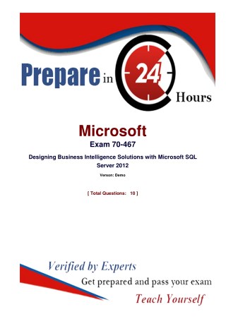 Download Exact Microsoft Exam 70-467 Dumps - 70-467 Real Exam Questions Answers