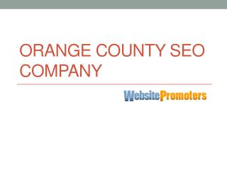 Orange County SEO Company - websitepromoters.com