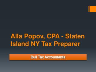 Alla Popov, CPA - Staten Island NY Tax Preparer