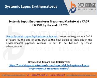 Global Systemic Lupus Erythematosus Treatment Market– Industry Trends and Forecast to 2025