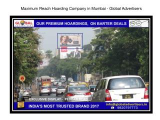 Maximum Reach Hoarding Company in Mumbai - Global Advertisers